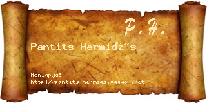 Pantits Hermiás névjegykártya